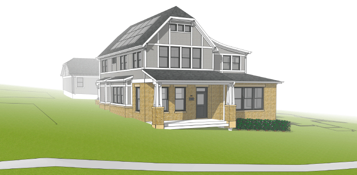 front elevation rendering of 735 14th Street